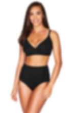dd cup bikini top essentials cross front sea level australia classy black swimsuit elegant sexy tummy control bikini bottoms