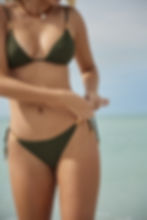 Army Green Bathing Suit online canada Banyan Detail triangle bikini pq swim handmade luxury designer swimwear online canada