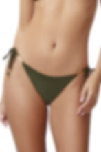 Banyan Detail Tie teeny bikini bottoms pq swim Army Green Bikini Bottoms fashionable flattering glamorous quality high end