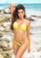 shop Lemon Print Bikini Mapale sexiest bathing suits black gold ring bikini triangle halter neck adjustable cheeky swimsuits