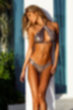 Liquid metallic bikini Sauvage Swimwear buy Caramel Ice Scoop Bottoms low rise swimsuit high end luxury silver shiny bikini