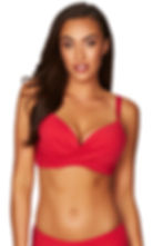 sea level swimwear australia essentials cross front bikini top High Waist Red Bikini Set