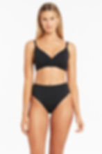 Black Slimming Bathing Suit essentials cross front sea level australia classy black swimsuit elegant tummy control bikini usa