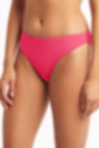 pink swim bottoms sustainable hot pink regular bikini pant sea level australia