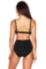 sea level australia dd cup bikini essentials cross front Black Underwire Bikini tummy control ruched bikini bottoms luxurious