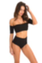 Poema Mykonos High Waist Textured Bikini Bottom  best quality sexiest classy luxury flattering designer swimsuit sale canada