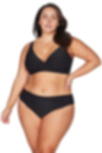mid rise tummy control bikini bottoms Monet Curve Fit Mid Rise Swim Pant black bikini bottoms tummy control sustainable swim