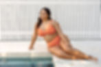 Artesands Cheetah Print High Waisted Bikini Bottoms Plus Size Copper Monet Curve Fit Mid Rise Swim Pant