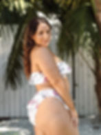 White Plus Size Flounce Bikini Top Artesands Clementine Vermeer best tummy control bikinis for moms flower swimsuits canada