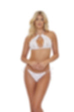 waterlily Lace Keyhole Halter bikini top scalloped gorgeous pretty bikini top pq swim sexy classy bikini designer swimwear
