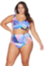 Ruched High Waist Bikini Bottoms Plus Size Artesands Botticelli