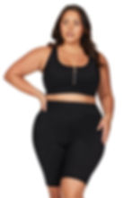 knee length swim shorts Michelangelo Bike Pant tummy control swim shorts flattering designer sustainable plus size swimwear