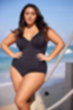 Underwire Swimsuit Plus Size Artesands Swimwear Aria Giotto black one piece swimsuit tummy control online usa canada quality