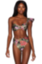 Belted Bikini Bottoms Tropical Beach Riot Fuschia Orchid Halle Bottom