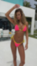 Luciana Side Tie Bikini Bottoms Hot Pink Bikini Set Sauvage Swimwear  los angeles best quality sexy classy designer luxury