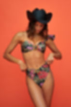 Fuschia Orchid Rita Top Beach Riot Ruffle Shoulder Swimsuit