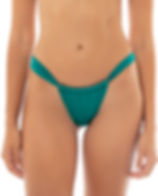 ELSA JARDIM emerald green bikini bottoms Agua Bendita high end luxury swimwear online glamorous sexy elegant fancy shimmery S