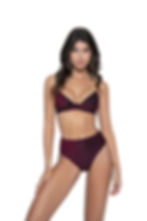 Garnet Evie Underwire Bralette Burgundy Bikini Set PQ Swim