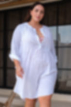 Buy White shirt bathing suit cover up sexy resortwear Gershwin Over Shirt Cover Up white long sleeve cover up artesands US