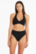 High Waisted Swimsuit with Tummy Control Sea Level Australia Essentials retro high waist pant