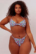 FRANKIES BIKINIS flower farm GABE HALTER STRING FLORAL BIKINI SET FRANKIES BIKINIS