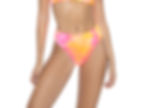 High Waist Bathing Suit PQ Swim corona bikini bottoms tie dye hillary full luxe long torso affordable luxury bikinis designer
