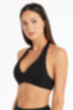 Sea Level Australia Essentials D/D halter bra Black Halter Bikini Top