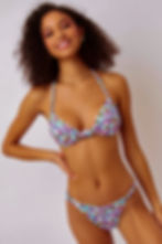 GABE HALTER STRING FLORAL BIKINI SET FRANKIES BIKINIS flower farm