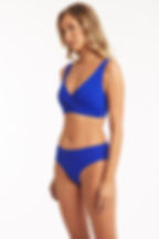 Sea Level Australia Cobalt Blue Bikini Bottoms Mid Bikini Pant Esssentials Eco
