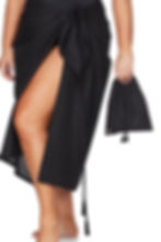 long black sarong packable artesands Beach Sarong with Bag elegant classy resort wear stylish beachwear best quality cover up
