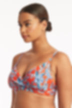 e cup bikini top floral bikini top Habitat twist front DD/E bra Boho Bikini Top Sea Level Australia best swimwear website buy