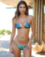 Sequin Bikini Bottoms Ariel Tie Side Bottom Blue Ombre Beach Bunny Swimwear