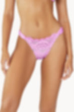 shop iris lace fanned teeny bikini bottoms scalloped pq swim lilac bathing suit low rise glamorous elegant cheeky S swimsuit