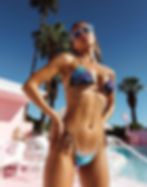 Beach Bunny Swimwear Ariel Triangle Blue Ombre Sequin Bikini Top