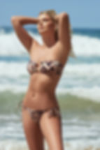 Cougar ring bandeau bikini top PQ Swim small bust best quality sexy luxury designer swimwear leopard print strapless bikini