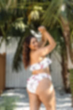 White Plus Size Flounce Swimsuit Set Artesands Clementine Vermeer best tummy control bikinis for moms flower swimsuits canada