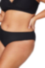 mid rise tummy control bikini bottoms Monet Curve Fit Mid Rise Swim Pant flattering designer sustainable plus size swimwear