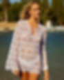 white beach cover up dress noah tunic PQ Swim sheer lace bikini cover up sexiest hottest l