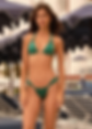 ELSA JARDIM emerald green bikini bottoms cheeky ruched sexy high leg glamorous elegant instagram fashionable lux Agua Bendita
